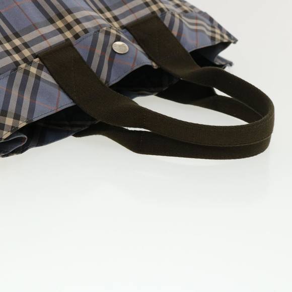 BURBERRY Nova Check Hand Bag Nylon Blue Auth hs1653 - Picture 6 of 16